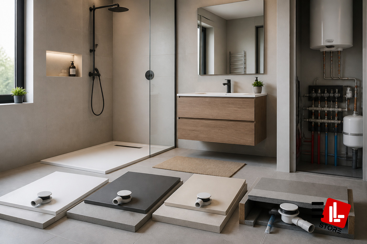 Receveur douche extra-plat : pose et compatibilité